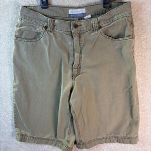 Vintage Old Navy Mechanics Shorts Men 33 (Fits 32x11) Green Canvas Carpenter y2k